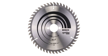 Диск пильный 190х30 мм 48 зуб. по дереву OPTILINE WOOD BOSCH