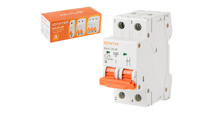 Автоматич. выключатель ВА47-29 2Р 20А 4,5кА х-ка С ЮПИТЕР