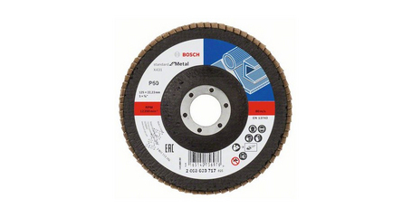 Круг лепестковый 125х22.2 мм K60 плоский STANDARD FOR METAL BOSCH