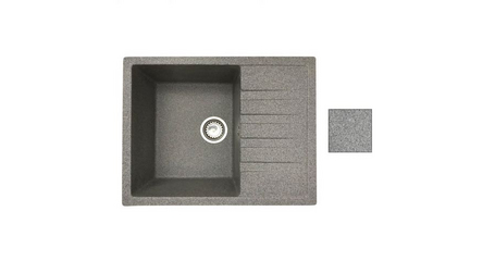 Мойка кухонная из искусственного камня BEST серый 640х500 мм, AV Engineering