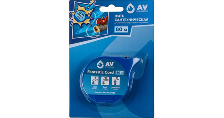 Нить сантехническая 80 м, Fantastic Cord, AV Engineering