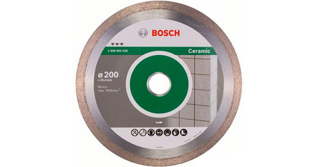 Алмазный круг 200х25.4 мм по керамике сплошн. BEST FOR CERAMIC BOSCH