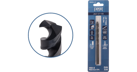 Сверло по металлу ц/х 5.5х57х93 мм HSS-Co Black EXPERT STARTUL