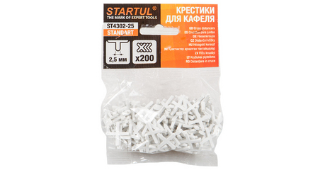 Крестики д/кафеля 1,5мм 200шт STARTUL STANDART (ST4302-15)