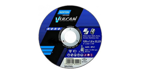 Круг отрезной 125х1.0x22.2 мм для металла Vulcan NORTON