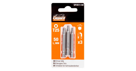 Насадка TORX T25 50мм  3шт GEPARD (GP3511-50)