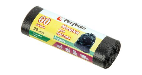 Мешки для мусора Formula, 60 л, 20 шт., PERFECTO LINEA