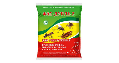 Средство от насекомых Фас-Дубль 2 (дуст) 300 г