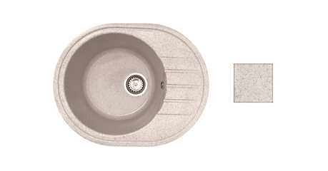 Мойка кухонная из искусственного камня RIO гранит 570х450 мм, AV Engineering