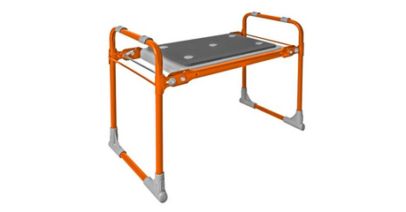 Скамейка садовая с мягким сиденьем, 560х300х425 мм, оранжевый, NIKA