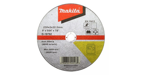 Круг отрезной  230х2х22,23  для стали/нержавеющей стали плоский WA36R MAKITA