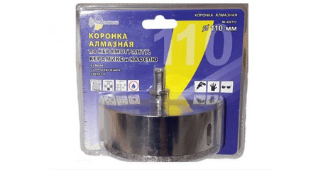Коронка алмазная  d 110 мм по керамике и кафелю TRIO-DIAMOND