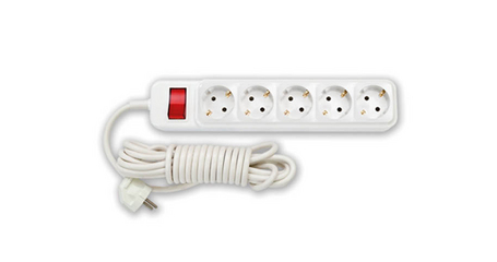 Удлинитель 3,5м ( 5 роз., 2.5кВт, с/з, ПВС 3х0,75 бытовой ) Bylectrica