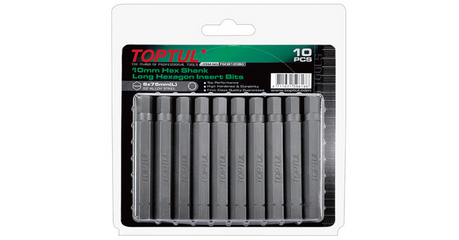 Насадка шестигранник 7мм удлиненн. 75mm 10шт блистер TOPTUL