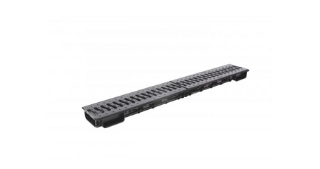 Лоток LITE 100 h56 с решеткой пластиковой, кл. А15 (металлик)), Ecoteck, РБ