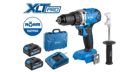Аккум. дрель-шуруповерт BULL SR 1802 в чем. XLTpro БЕСЩЕТ., 18 В, 80 Н*м, 2*4 А*ч, БЗП 13 мм