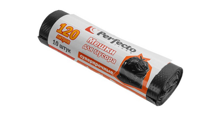 Мешки для мусора суперпрочные, 120 л, 10 шт., PERFECTO LINEA