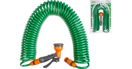 Шланг витой 15м + поливочный набор STARTUL GARDEN (ST6012-09)