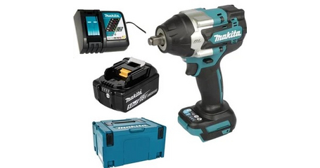 Аккум. ударный гайковерт MAKITA LXT DTW700RT1J в кейсе