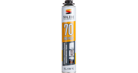 Пена монтажная профессиональная всесезонная SOLIDE Foam Pro Plus 70 (750мл)