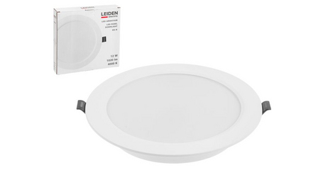 Светильник светодиодный встраиваемый круг 12 Вт 4000К, IP44 RS-R LEIDEN ELECTRIC