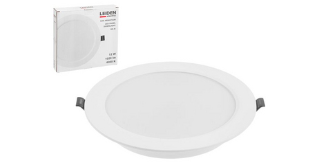 Светильник светодиодный встраиваемый круг 12 Вт 4000К, IP44 RS-R LEIDEN ELECTRIC