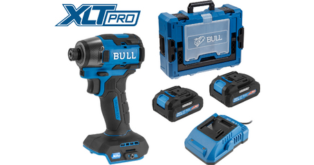 Аккум. ударный гайковерт/винтоверт BULL CID 2218 Xcase, XLTpro, SET, БЕСЩЕТ., 18 В, 220 Н*м, 2х4 А*ч
