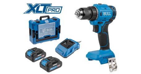 Аккум. дрель-шуруповерт BULL SR 1803 Xcase XLTpro БЕСЩЕТ., 2x2 А*ч, 18 В, 45 Н*м, БЗП 10 мм