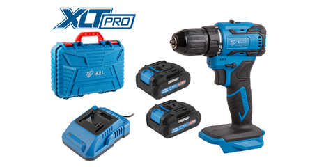 Аккум. дрель-шуруповерт BULL SR 1804 в чем. XLTpro БЕСЩЕТ., Импульс., 18 В, 45 Н*м, 2х2 А*ч, з/у 2 А