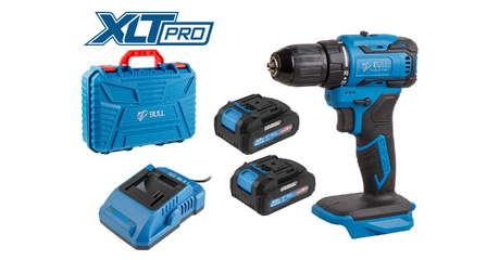 Аккум. дрель-шуруповерт BULL SR 1804 в чем. XLTpro БЕСЩЕТ., Импульс., 18 В, 45 Н*м, 2х2 А*ч, з/у 2 А