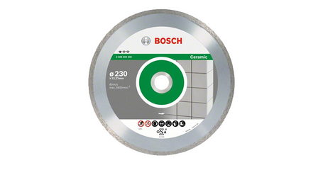 Алмазный круг 230х22,23 мм по керамике сплошн. Standard for Ceramic BOSCH
