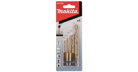 Набор сверл по металлу HSS-TiN, 5 шт. MAKITA