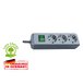 Удлинитель 1.5м (3 роз., 3.3кВт, с/з, выкл., ПВС) серебристо-серый Brennenstuhl Eco-Line