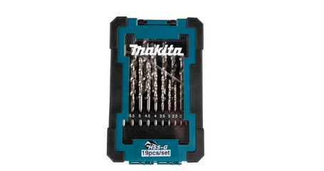 Набор сверл по металлу ц/х, HSS-G, D-78352 комплект из 19 шт MAKITA