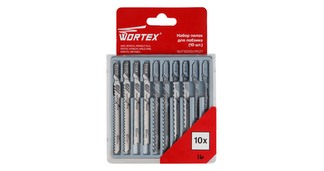 Набор пилок для лобзика универсальный 10 шт. WORTEX