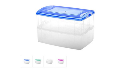 Контейнер пласт. прямоуг. 2х2.2 л, с крышкой, Frigo, DRINA