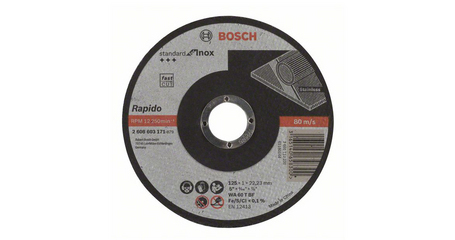 Круг отрезной 125х1.0x22.2 мм для нерж. стали Standart BOSCH