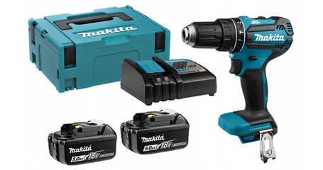 Аккум. ударная дрель-шуруповерт MAKITA LXT DHP 485 RTJ в кейсе