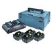 Комплект аккумулятор LXT 18.0 В BL1830B 4 шт. + зарядное устройство DC18RD + кейс MAKPAC