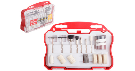 Набор аксессуаров для гравера 20 предметов в боксе (для чистки/полировки)