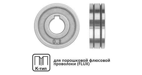 Ролик подающий ф 30/10 мм, шир. 10 мм, проволока ф 0,8-1,0 мм (K-тип)