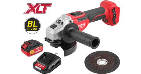 Аккум. углошлифмашина WORTEX CAG 1812-2 E в кор. XLT SET БЕСЩЕТ., 18 В, 125 мм, 3000-8500 об/мин