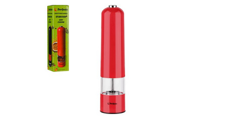 Электромельница, 5.2х22.3 см, красная, STARCOOK, PERFECTO LINEA