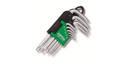 Набор ключей Torx T10-Т50 9шт короткие TOPTUL