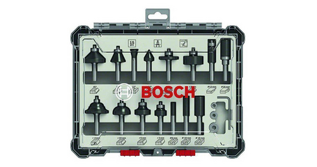 Набор фрез смешанный 8 мм (15шт) BOSCH