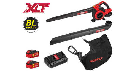 Аккум. воздуходувка WORTEX BB 2536-1 D в кор. ALL1 XLT SET БЕСЩЁТ.ДВИГ., 18В+18В, 2акб, 4 Ач, мак