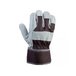 Перчатки спилковые комбинированные, 10/XL, серый/коричневый, Jeta Safety