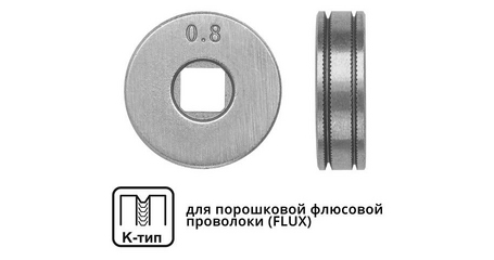 Ролик подающий ф 25/7 мм, шир. 7,5 мм, проволока ф 0,8-1,0 мм (K-тип)
