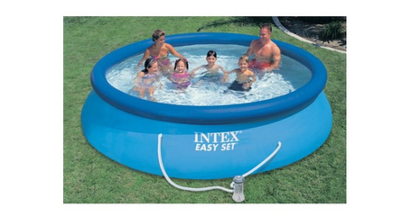 Надувной бассейн Easy Set, 457х84 см + фильтр-насос 220 В, INTEX