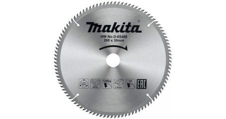 Диск пильный  260x30x2.6/1.8x100T по дереву MAKITA
